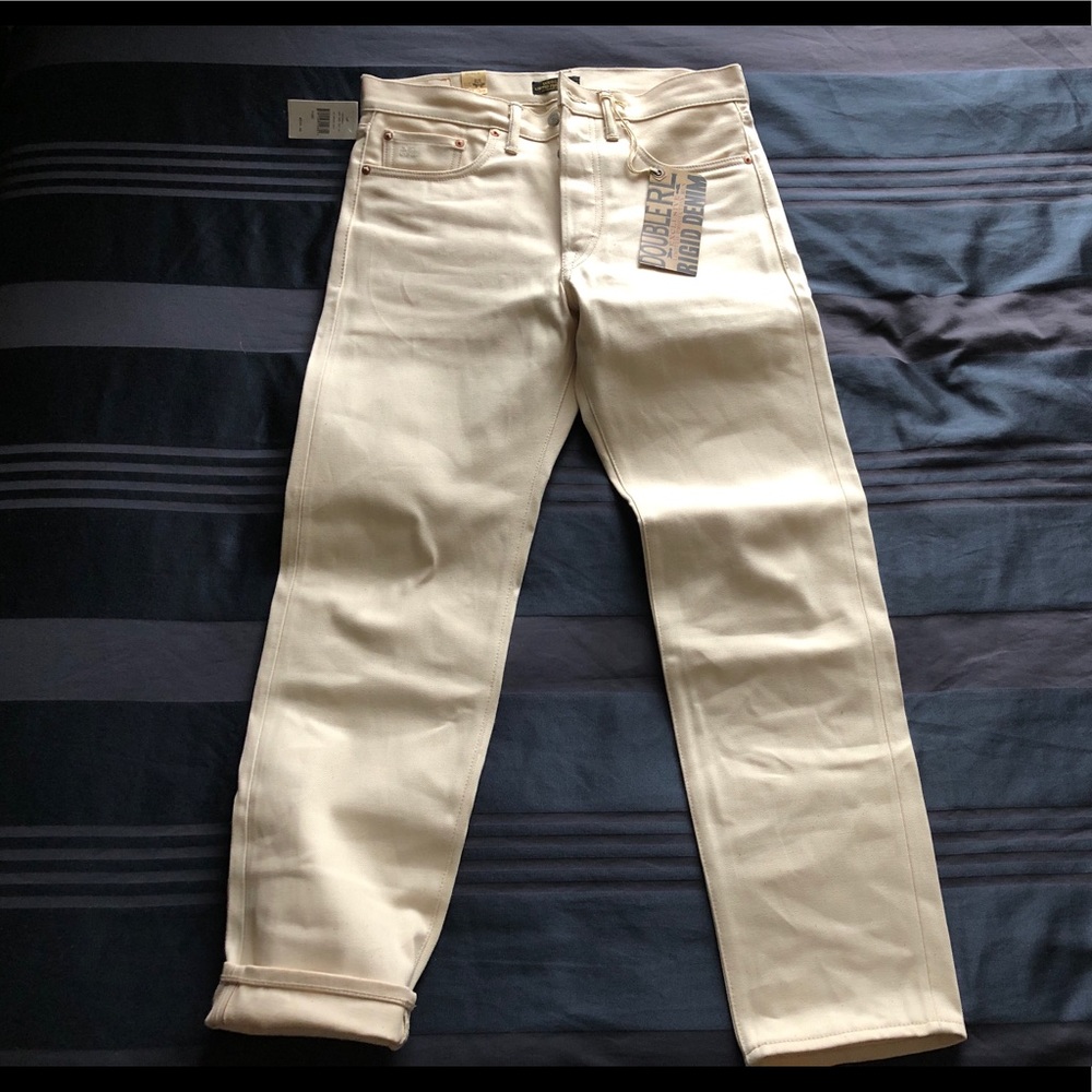 RRL Straight Taper Selvedge Natural w/seed Jeans